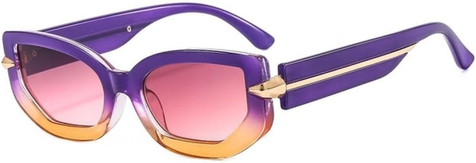 

Маленькие прямоугольные солнцезащитные очки для мужчин и женщин, очки «кошачий глаз», дорожные солнцезащитные очки, винтажные ретро, ​​защита от ультрафиолета UV400 MTZJH, Purple