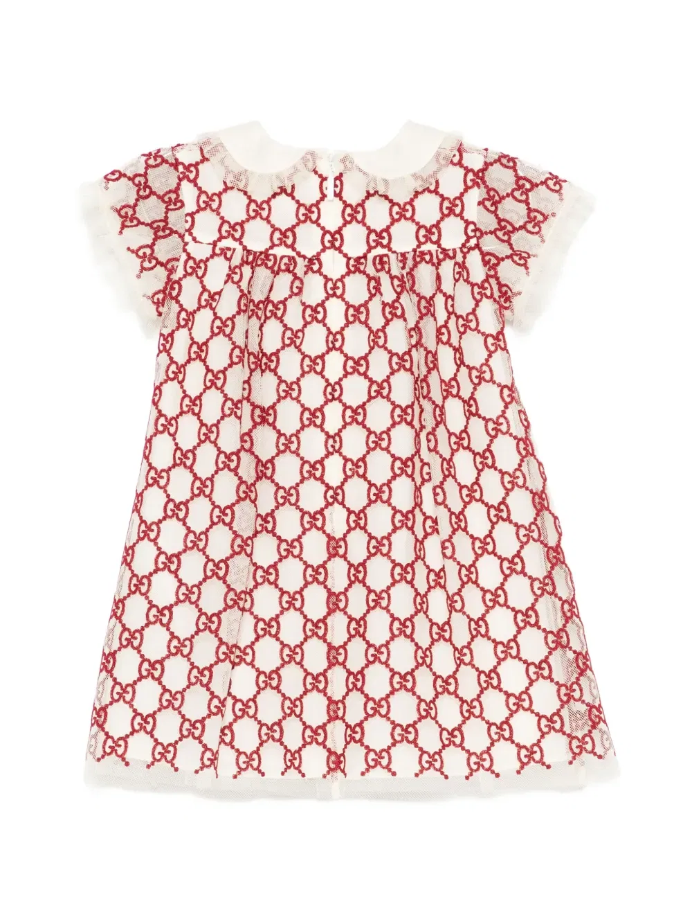 Мини-Платье с воротником-стойкой GG Peter Gucci Kids, нейтральный — фото 2