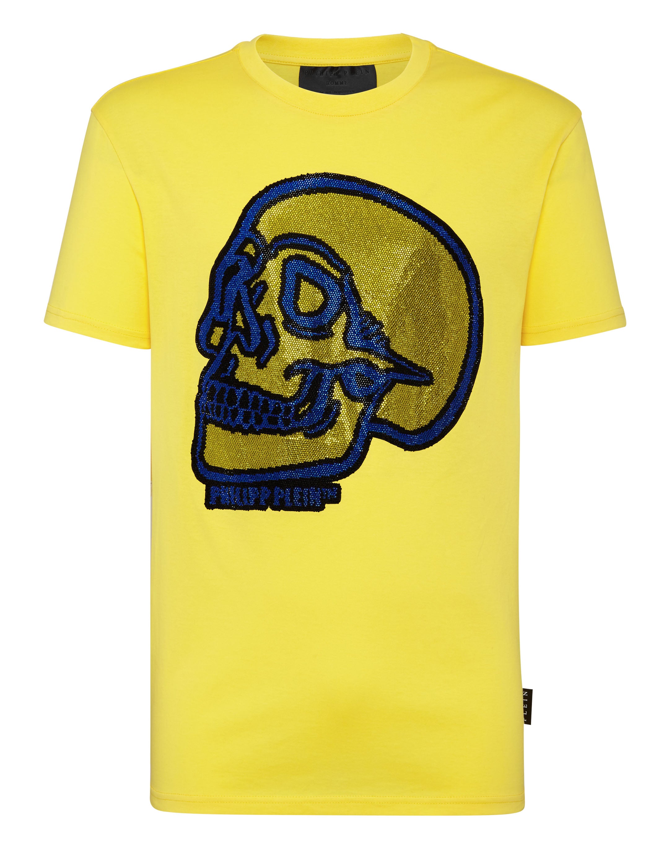 

Футболка с круглым вырезом SS Crystal outline Skull PHILIPP PLEIN, желтый