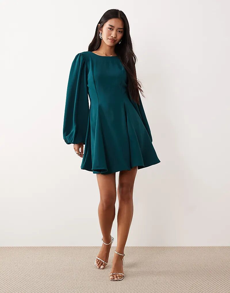 

Мини-платье Ava с длинными рукавами от Nobody's Child в бирюзовом цвете