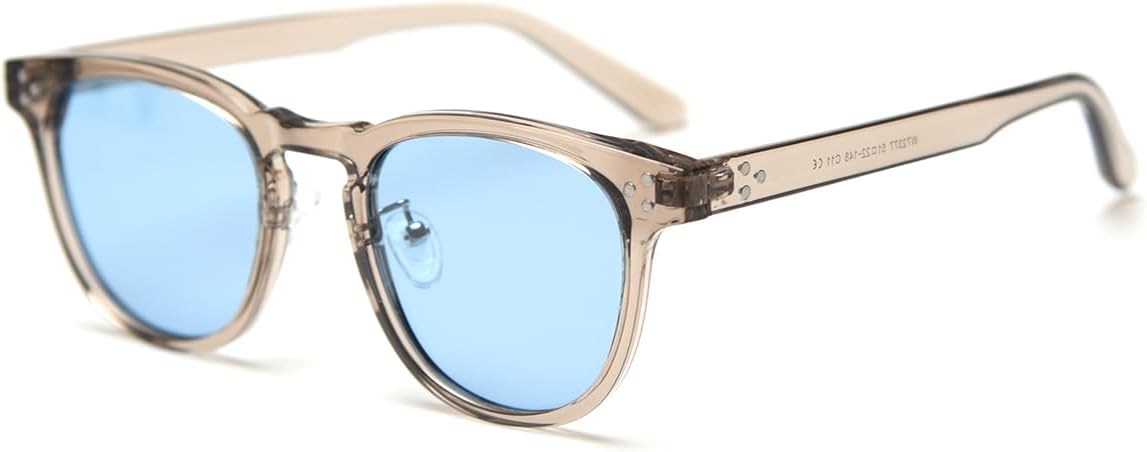 

Солнцезащитные очки Tr90 в квадратной оправе, ретро, ​​поляризованные, для женщин, для мужчин, с защитой от УФ-излучения UV400, унисекс, в корейском стиле weiyuchen, Brown With Blue