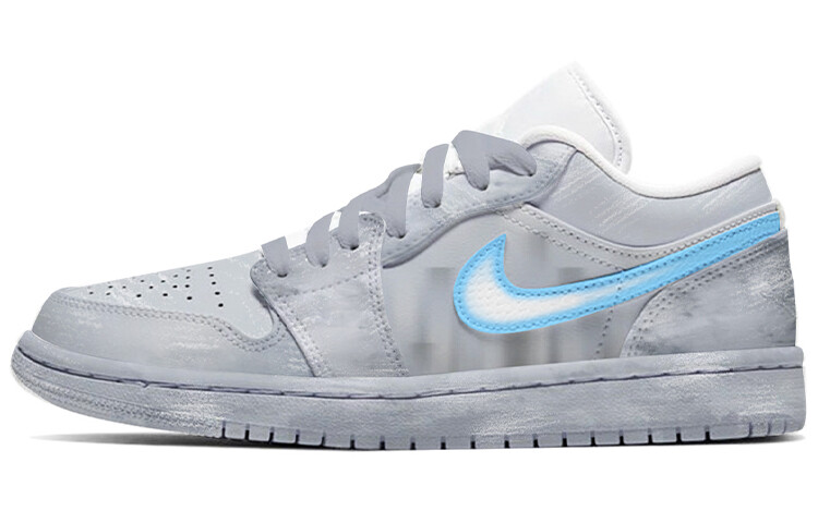 

Кроссовки Air Jordan 1 Vintage Basketball Shoes Men Low-Top Gray Blue