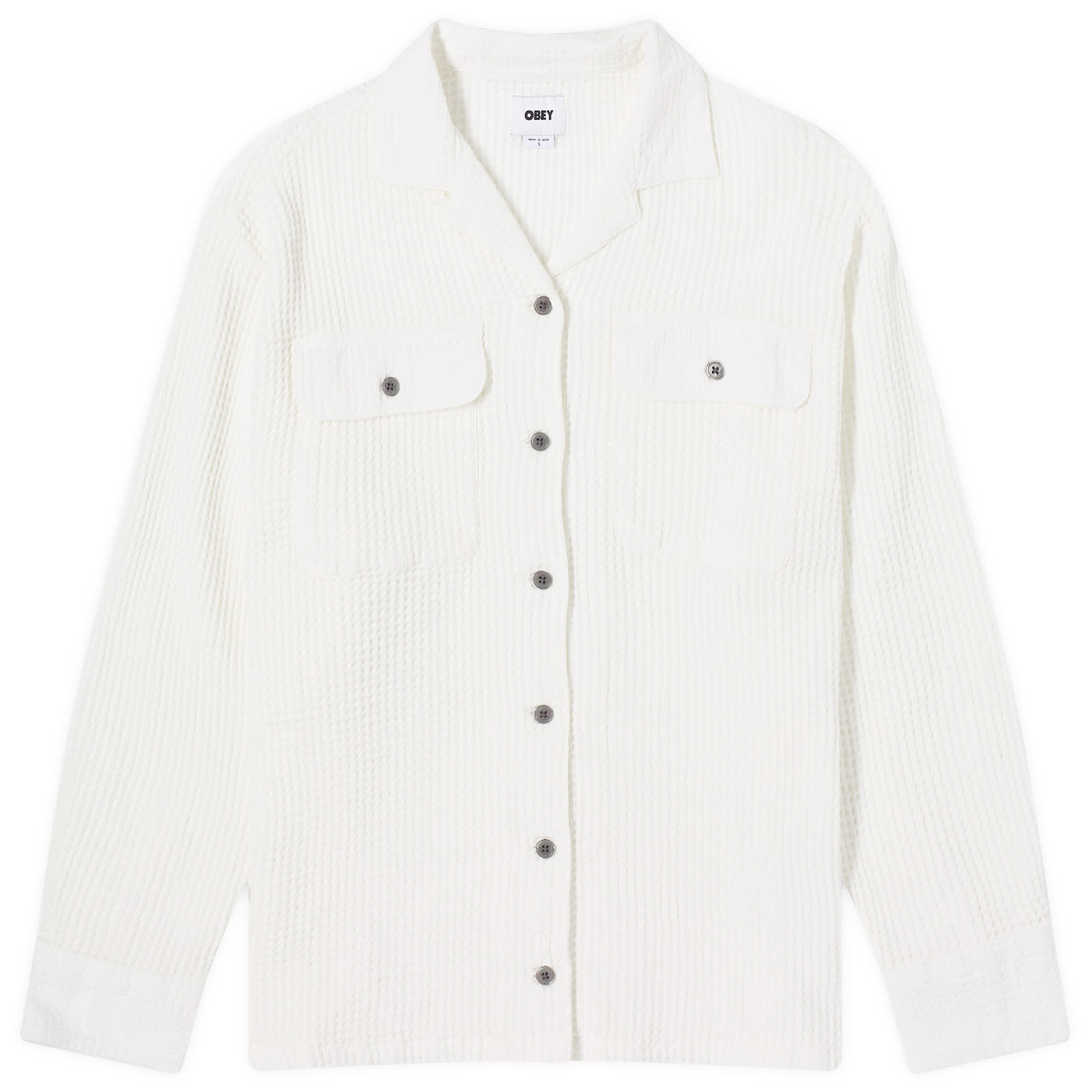 

Рубашка Obey Camille Waffle Shirt, цвет Muted White