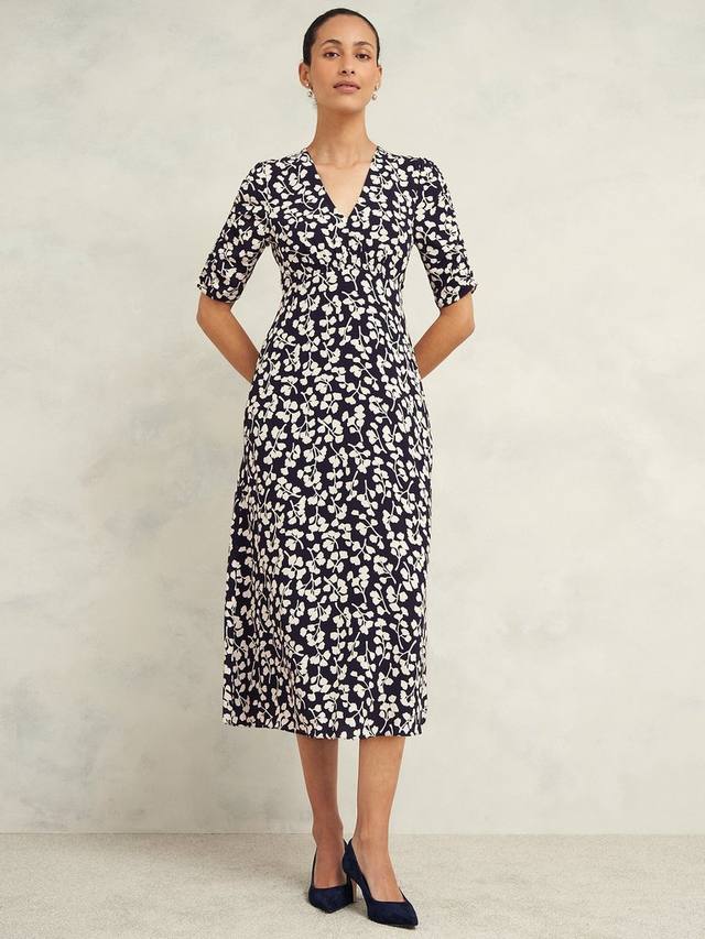 

Платье бонни в цветочек Hobbs, цвет Navy/Cream