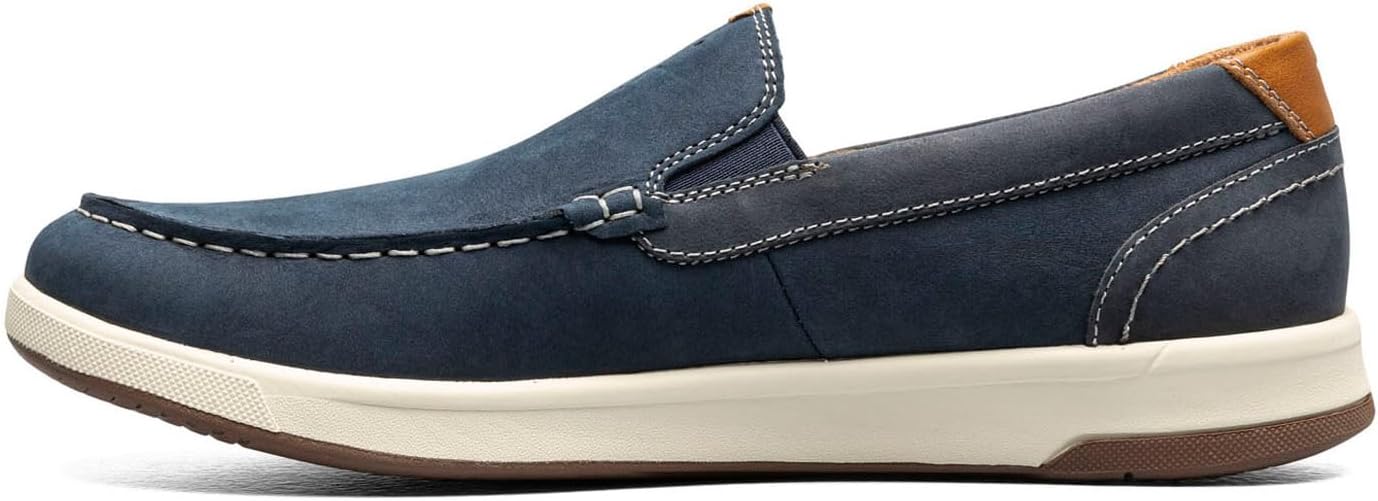 Мужские слипоны Florsheim, с перекрестным швом на носке, темно-синий — фото 4