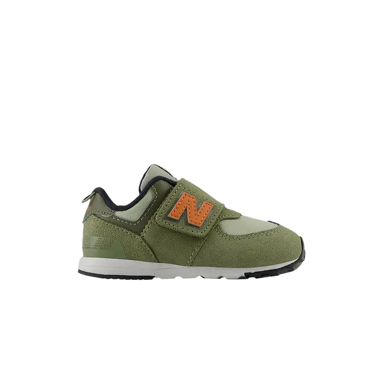 

Кроссовки New Balance 574 New-B Hook & Loop Toddler Dark Olivine Infield Clay, зеленый