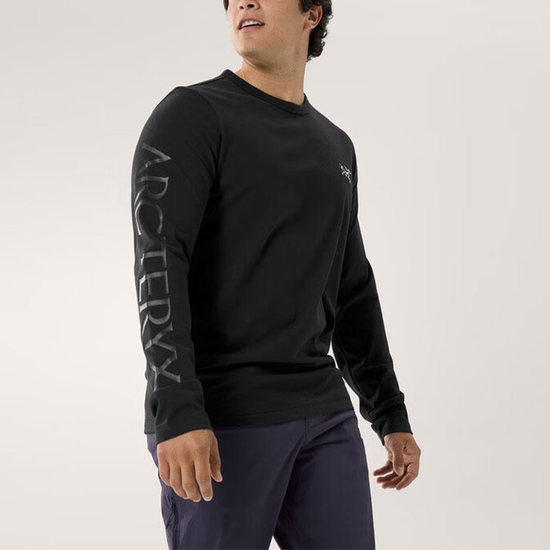 Футболка с длинными рукавами CAPTIVE ARC'WORD Мужская Черная Arcteryx, Элегантный Коричневый/Руна — фото 4