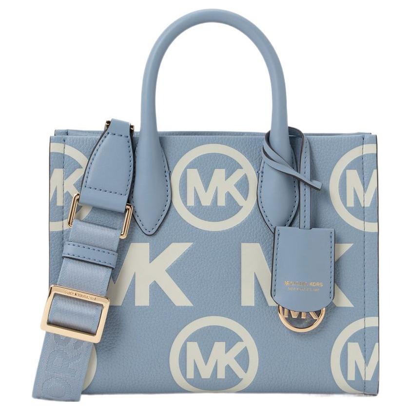 

MICHAEL KORS Сумка Mirella из коровьей кожи, шоппер, женская ручная кладь, плечевая сумка, кросс-боди маленькая светло-голубая