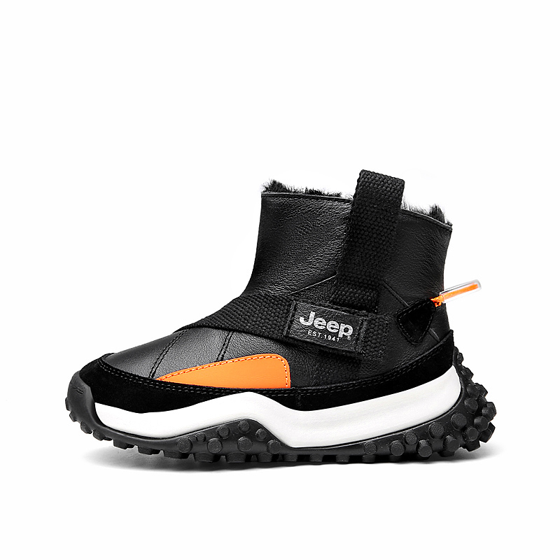 

Jeep Легкие утепленные ботинки High top с амортизацией и противоскользящей подошвой для детей Black
