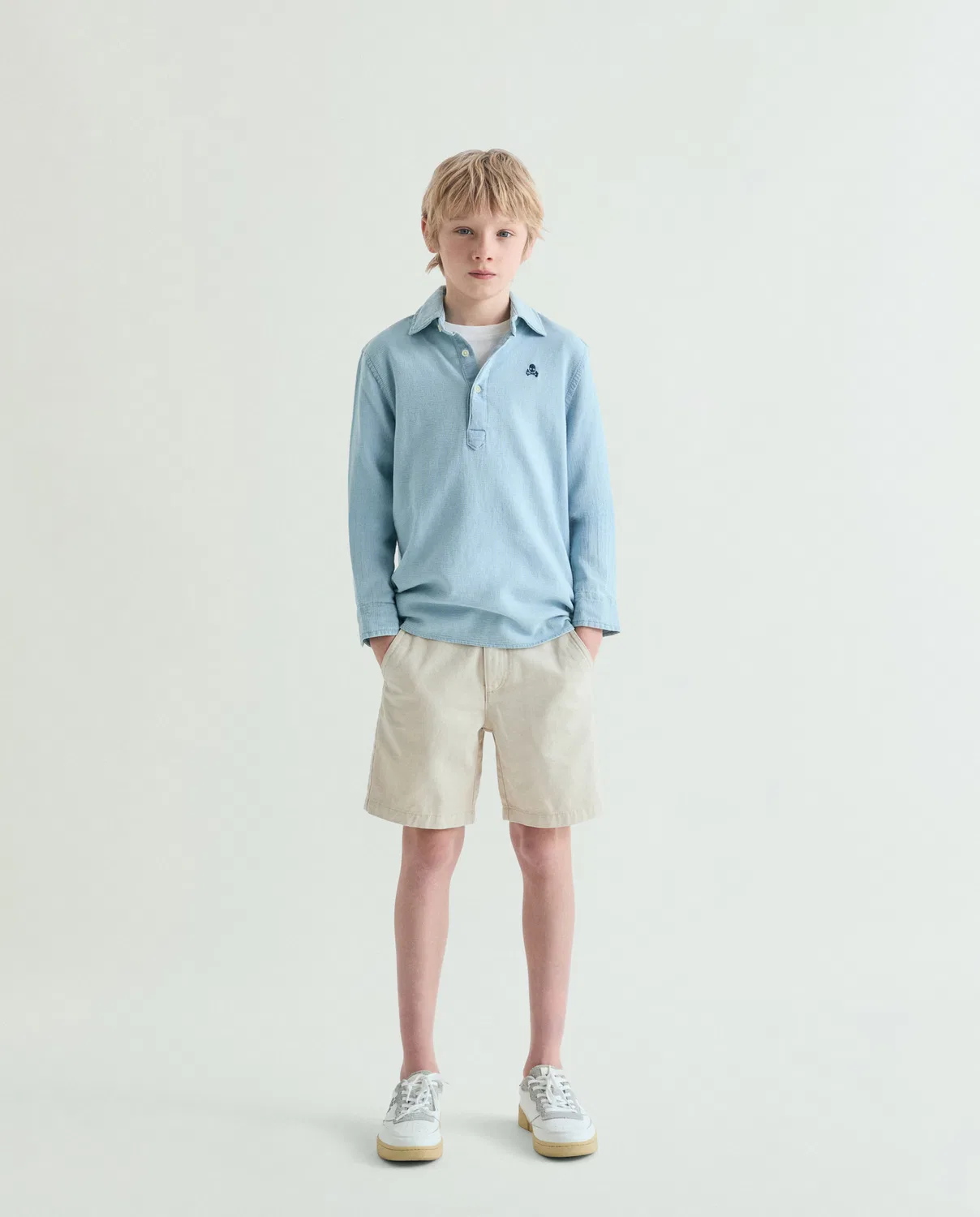 Футболка 'Полера' стандартного кроя Scalpers, Light Blue — фото 3