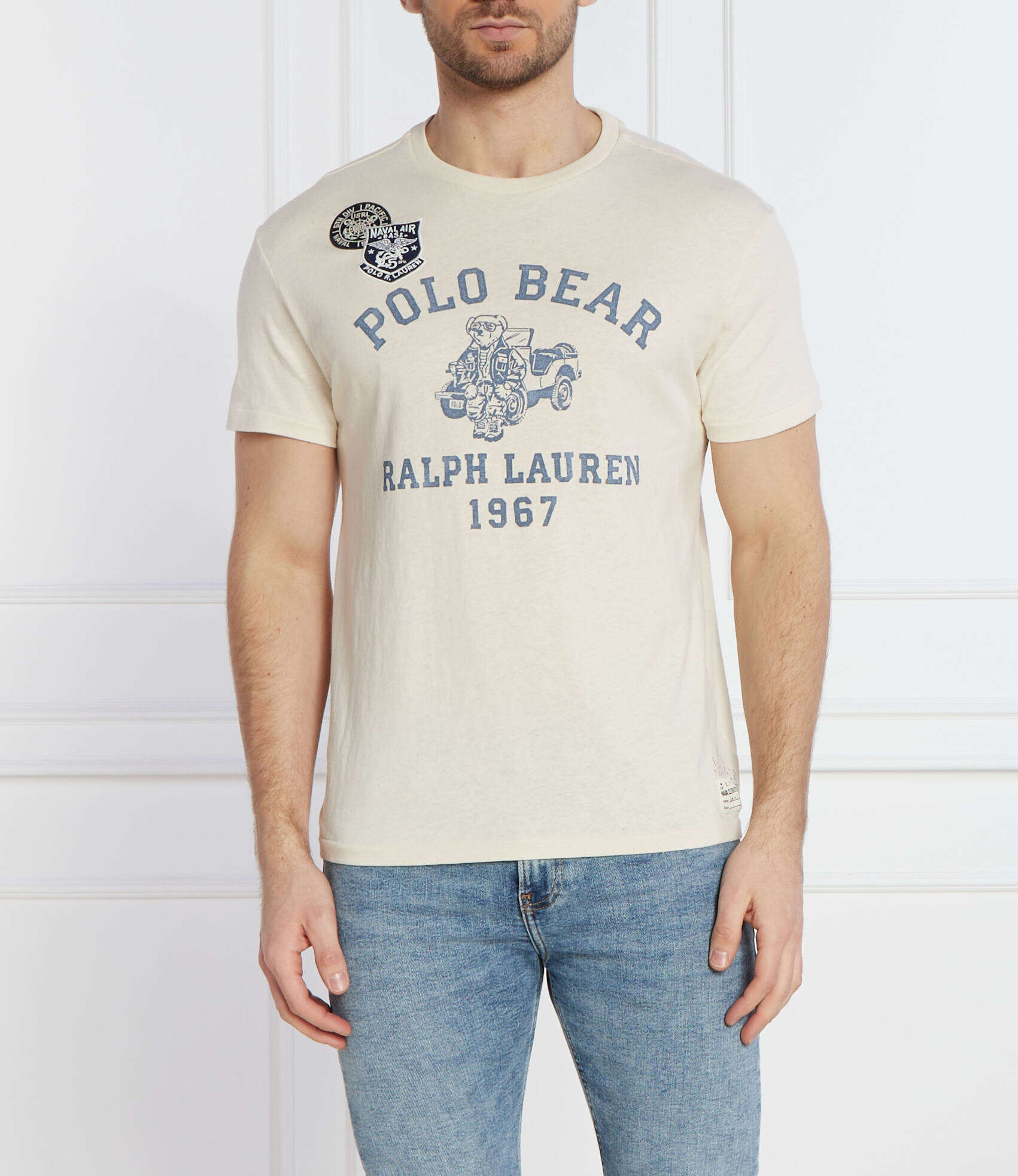 

Футболка POLO RALPH LAUREN Classic fit, кремовый