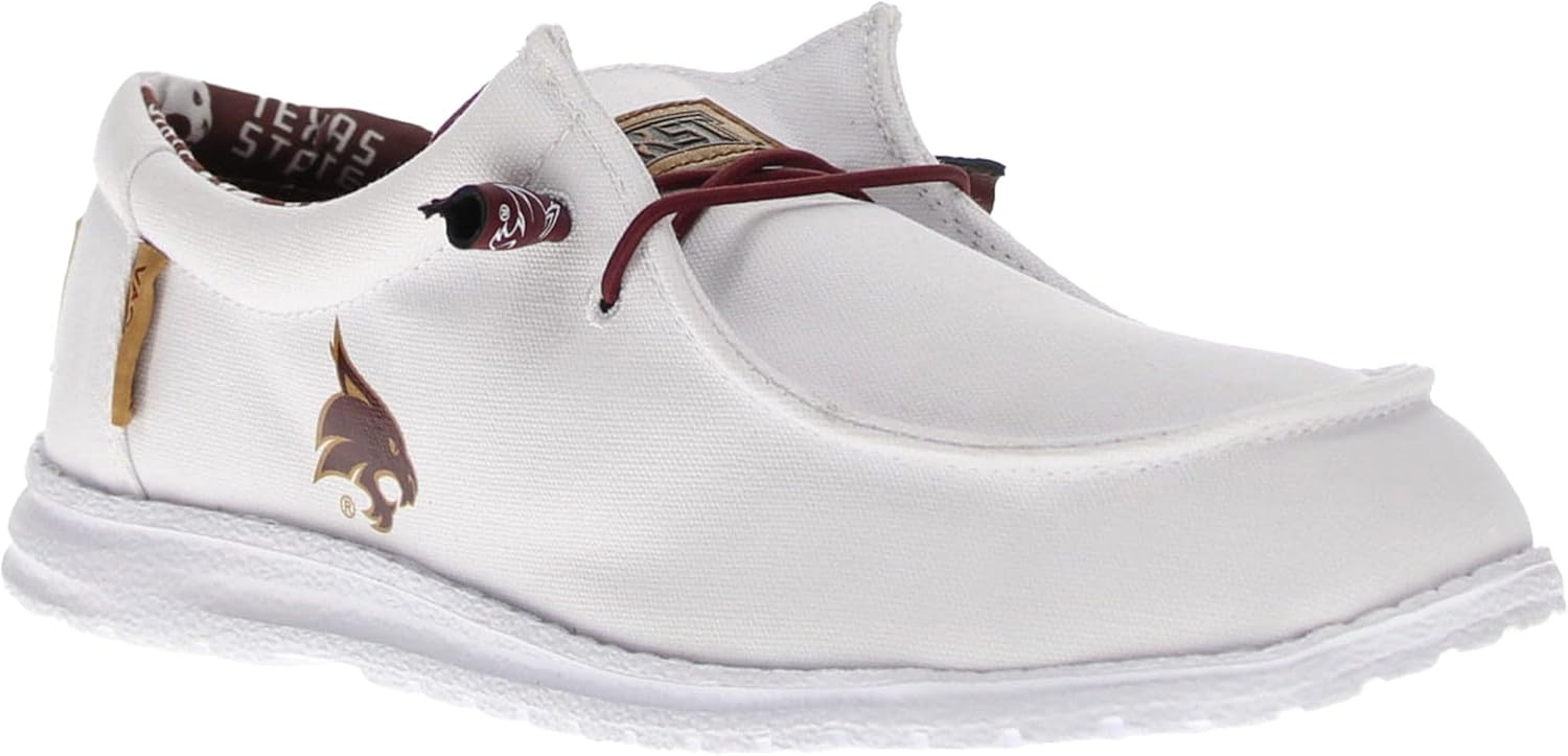 

Мужские слипоны из холщовой ткани Vaccari Nate NCAA, Удобная и легкая повседневная обувь, белый