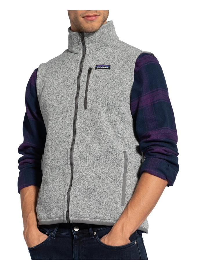 Вязаный флисовый жилет better sweater Patagonia, серый — фото 4