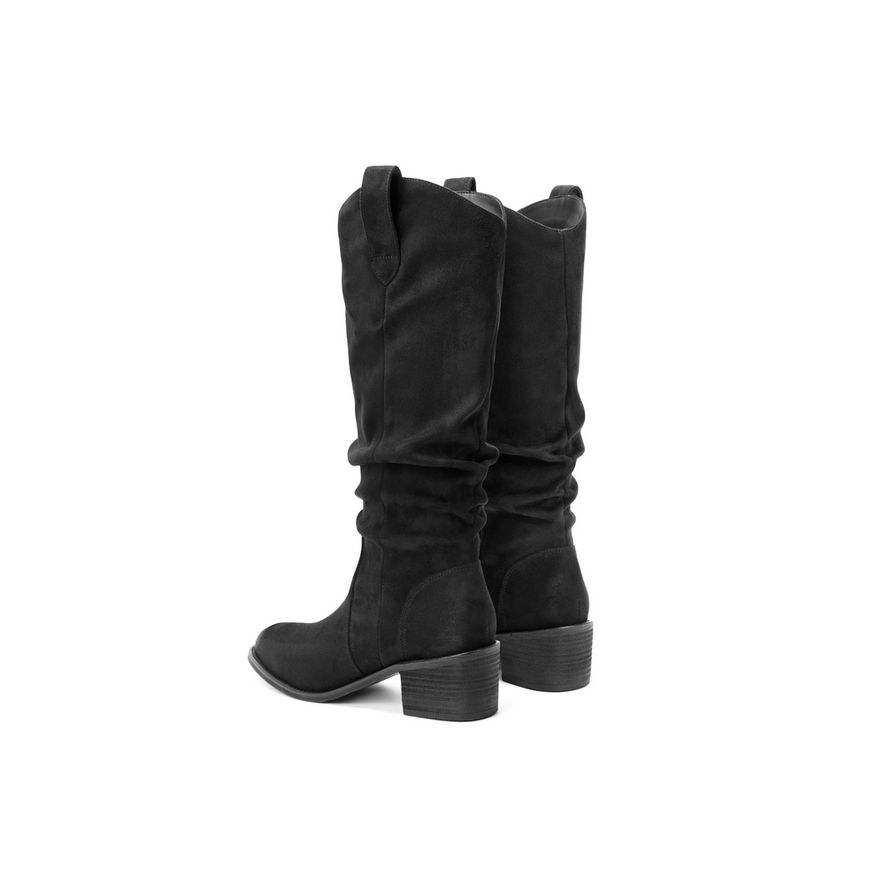 BELLE Женские черные полусапожки на каблуке 5 см, цвет Black — фото 4
