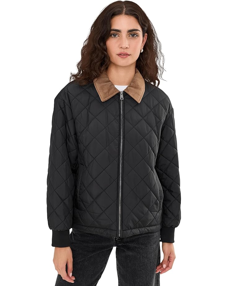 

Женская куртка Levi's Diamond Quilted с воротником-шнуром, Black