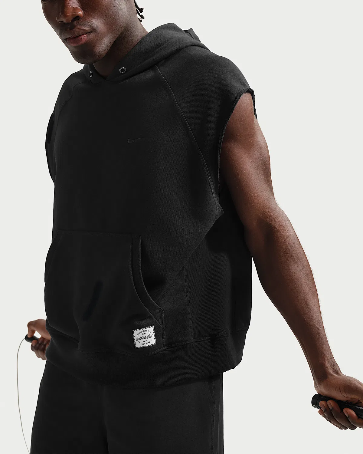 Мужская тренировочная безрукавка Dri-FIT Fleece Nike N.A.C., Black/Black — фото 3