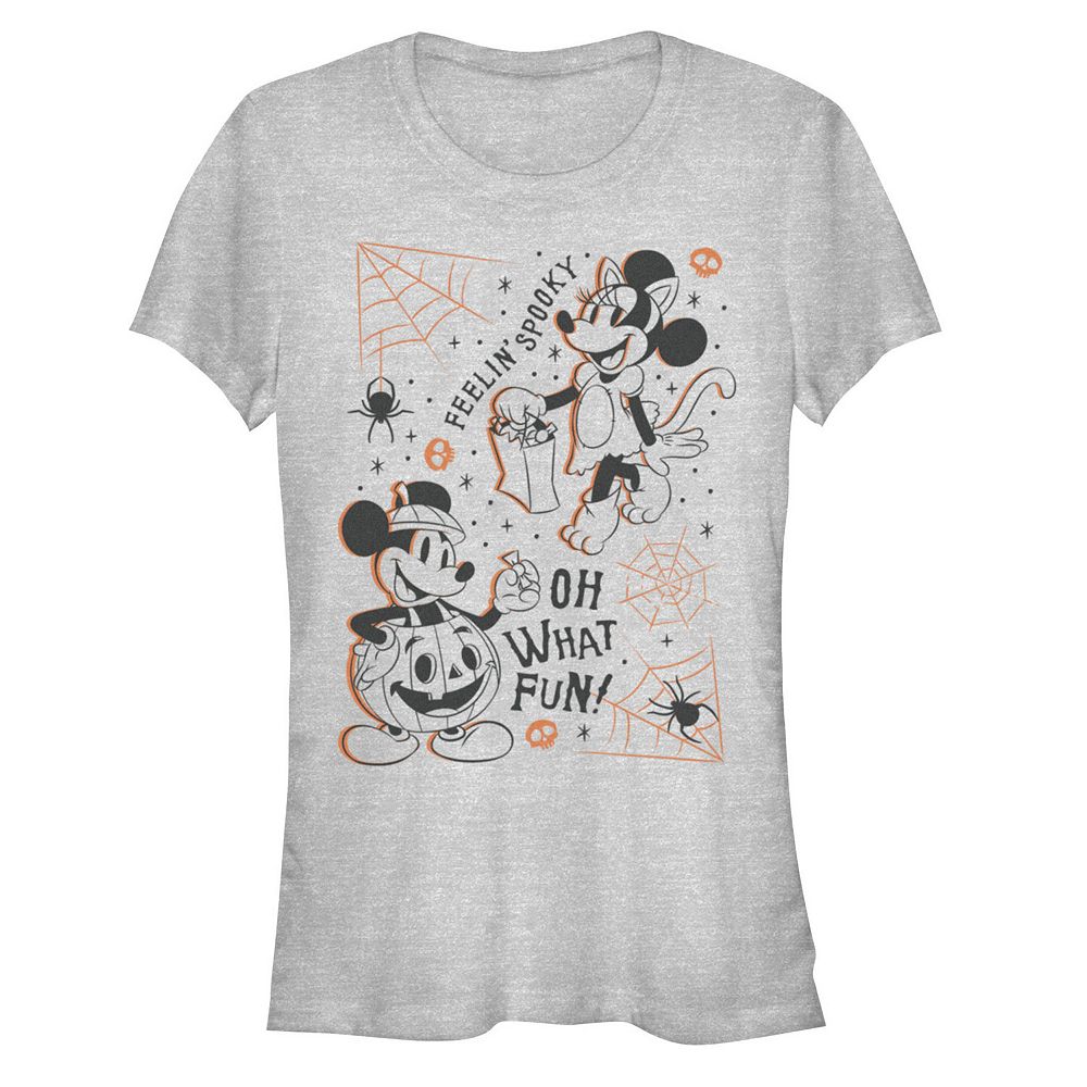 

Футболка Disney's Mickey Mouse с рисунком Микки и Минни для юниоров Feelin' Spooky, цвет Athletic Heather