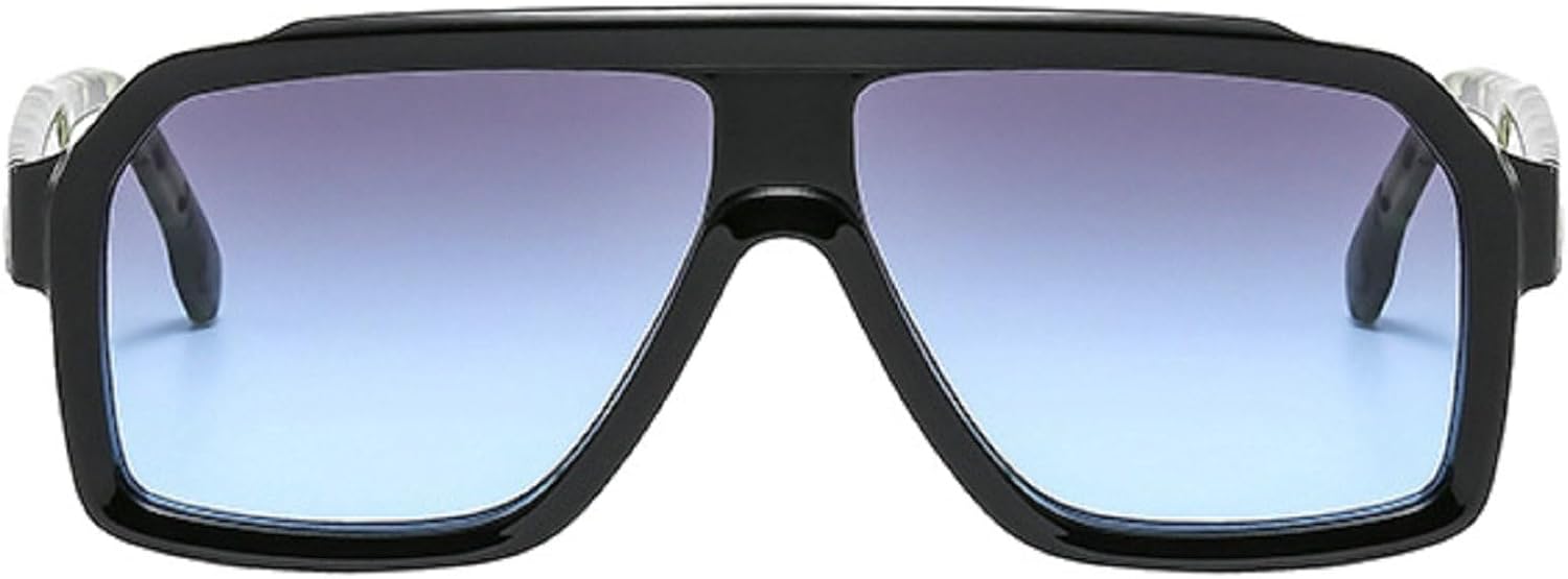 

Модные большие квадратные солнцезащитные очки для женщин и мужчин в стиле ретро с массивной оправой, очки-пилот, солнцезащитные очки в стиле 90-х с защитой от УФ-излучения mincl, Gray Blue