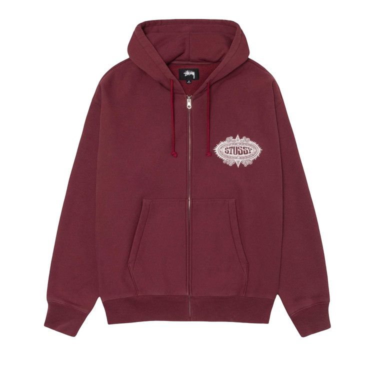 

Худи Stussy Mantra Zip Hoodie, Burgundy