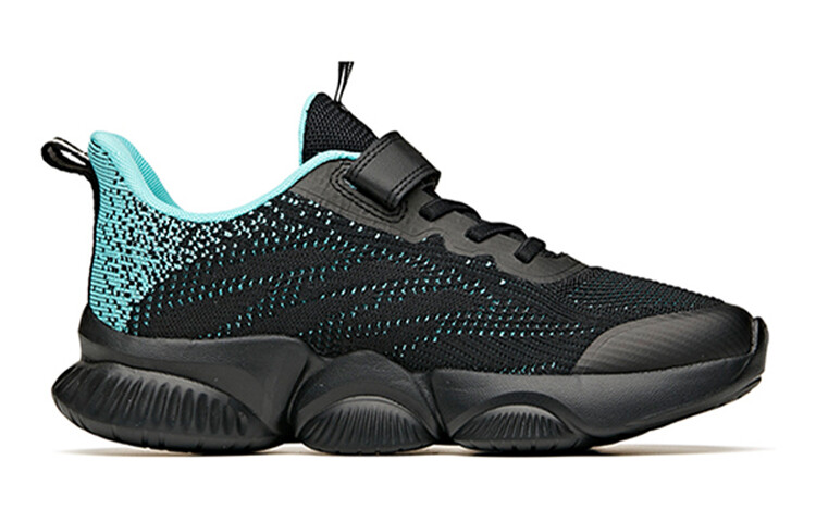 Детские кроссовки GS Low-top черные/флуоресцентные Aqua Green Anta Kids — фото 2