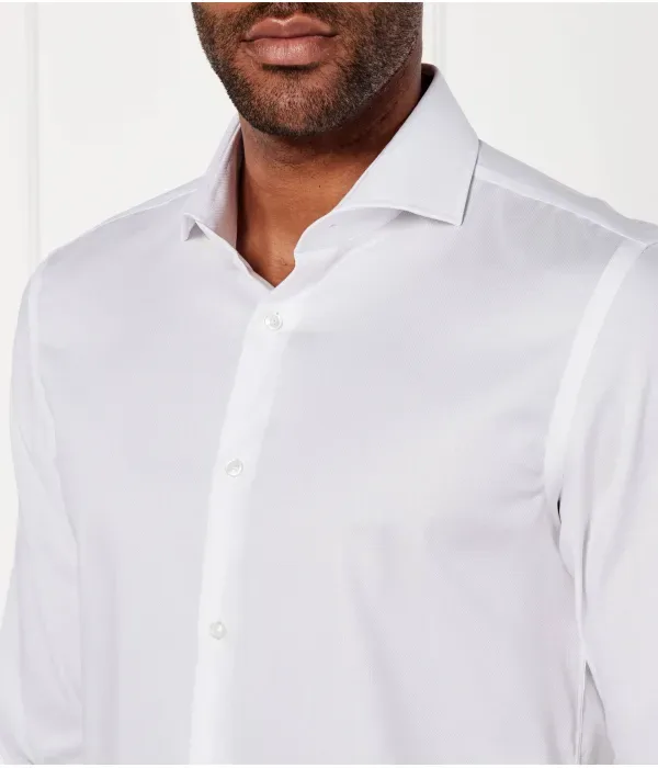 Рубашка H-HANK-spr-B1-C1-253 slim fit Boss, белый — фото 4