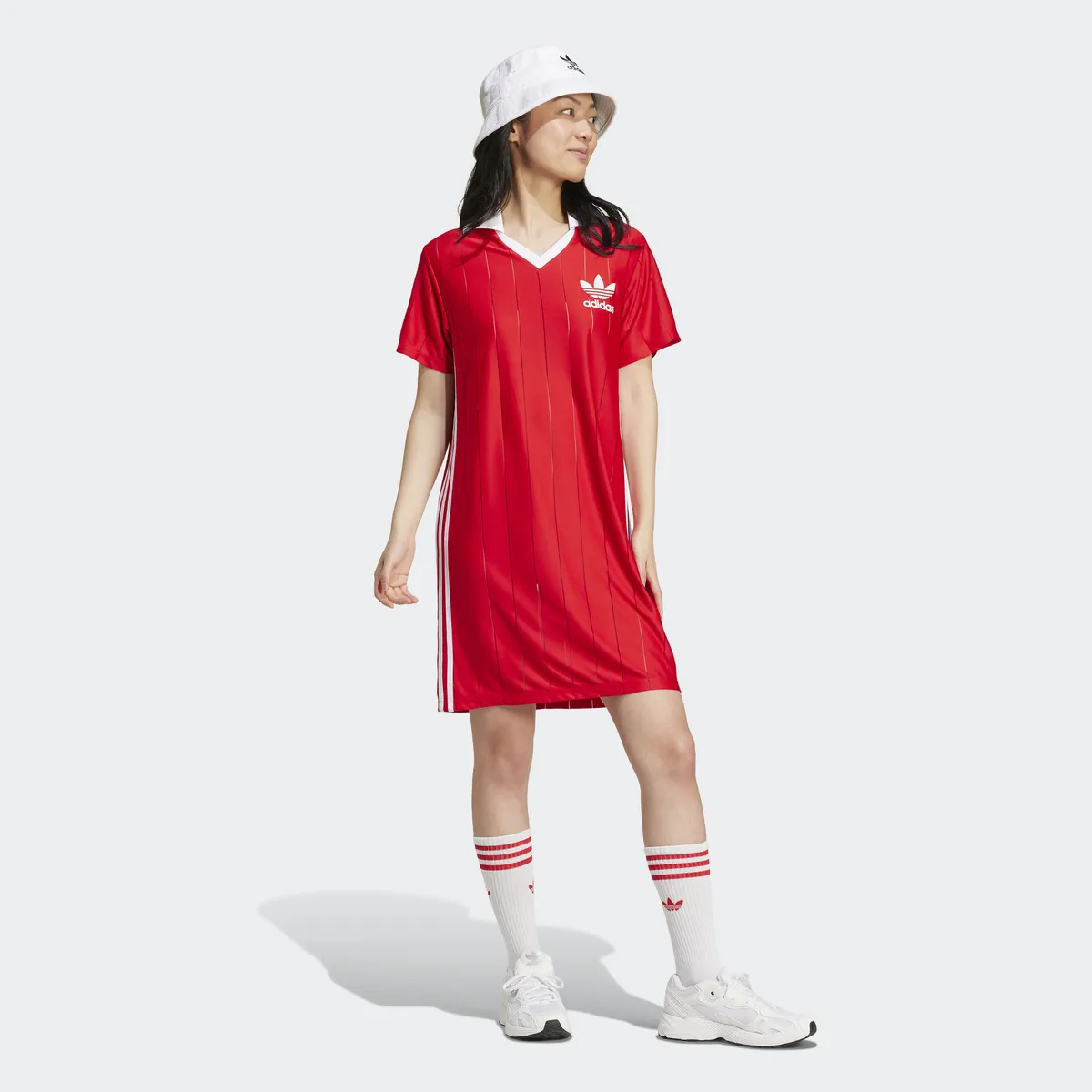 

Платье-рубашка Adidas Originals "3 S PNST DRESS" (1 шт.), цвет Better Scarlet