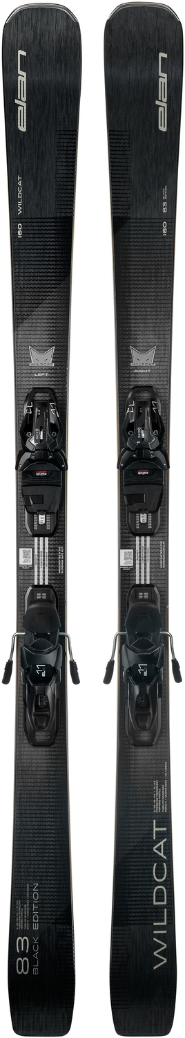 

Новые женские лыжи Elan Wildcat 83 Black Edition 2026 года, длина 168 см, с креплениями ELX 11 GW
