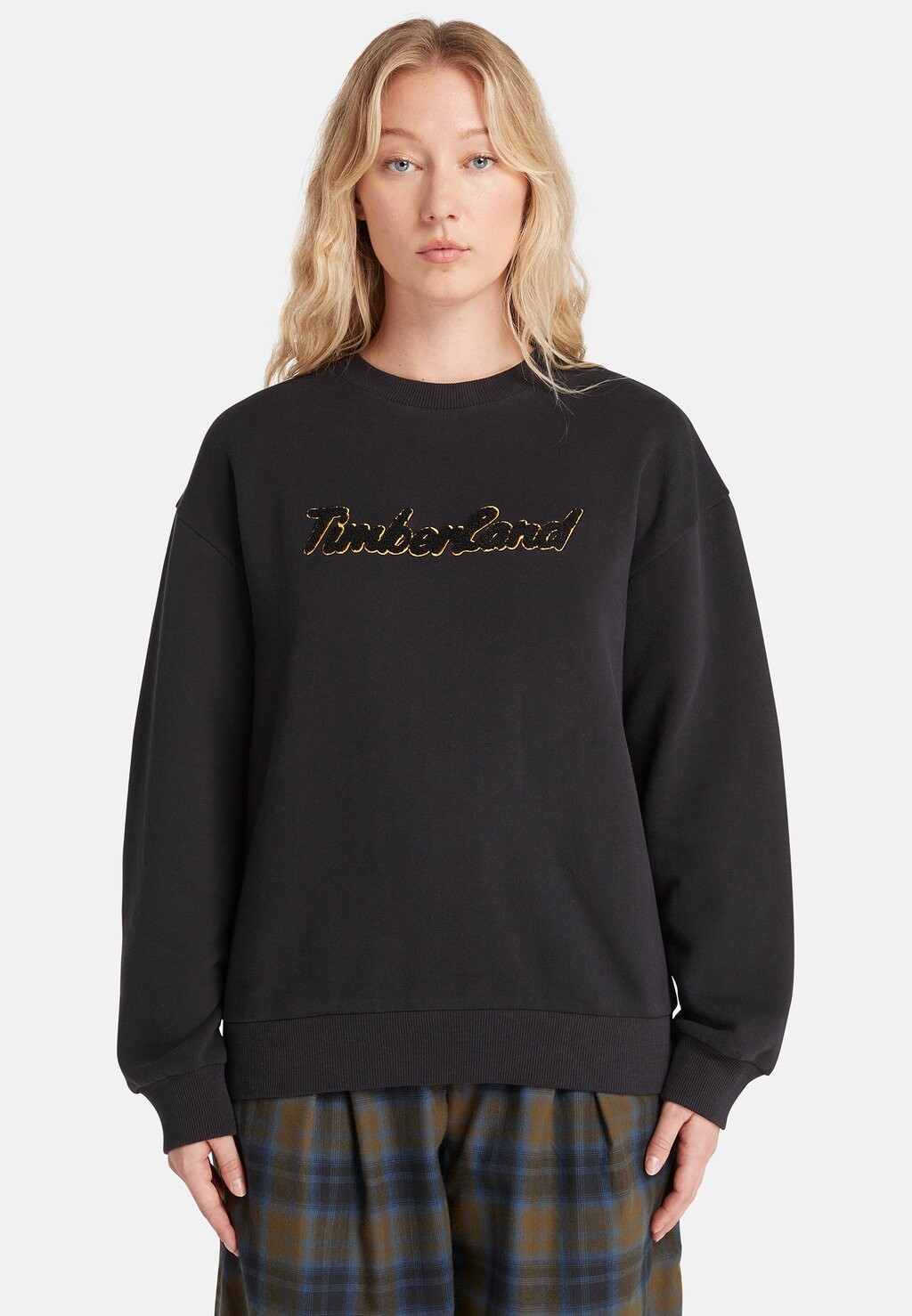 

Толстовка Logo Texture Crew Timberland, черный