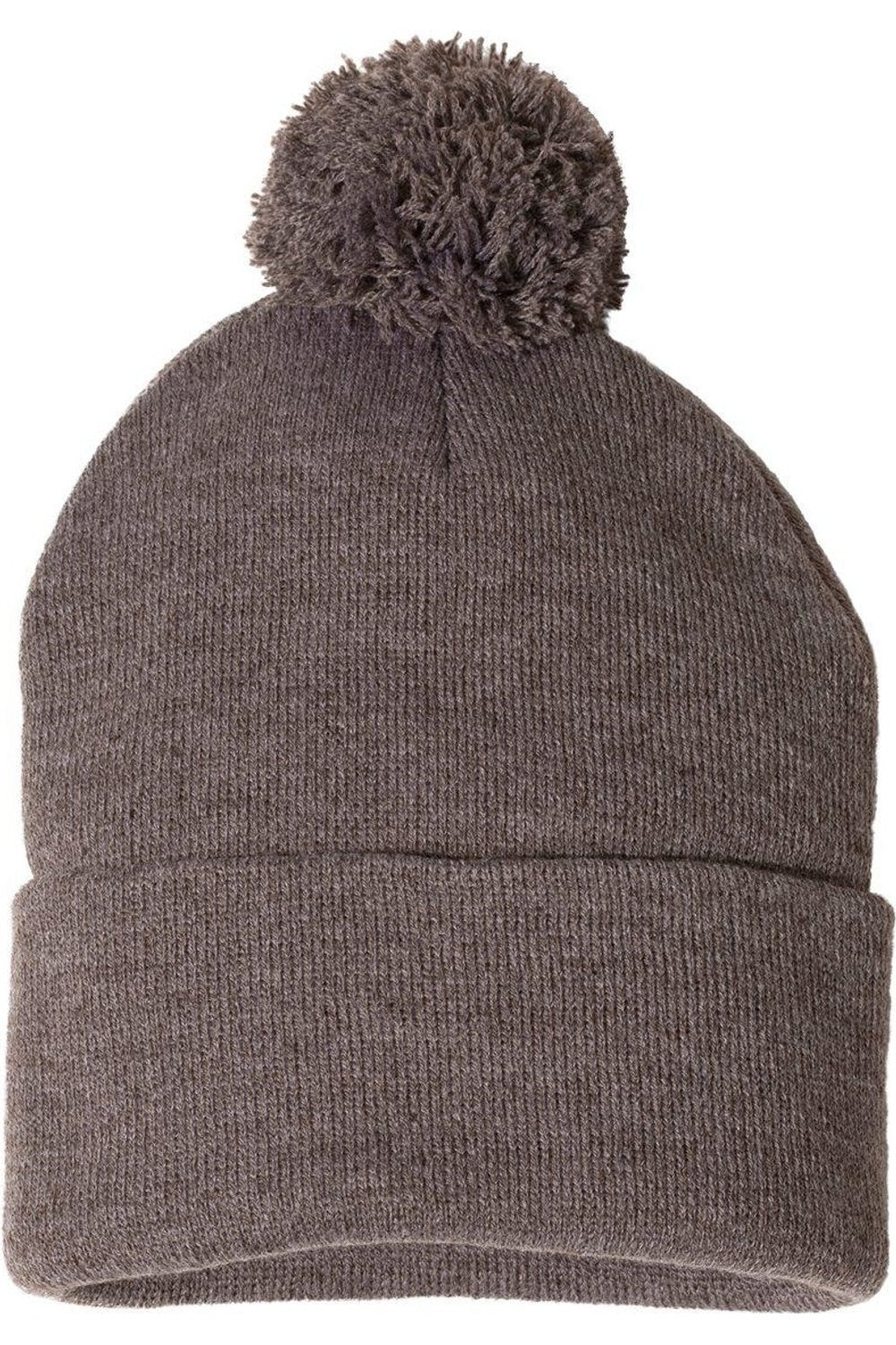 

Вязаная шапка Sportsman Pom-Pom 12, цвет heather brown