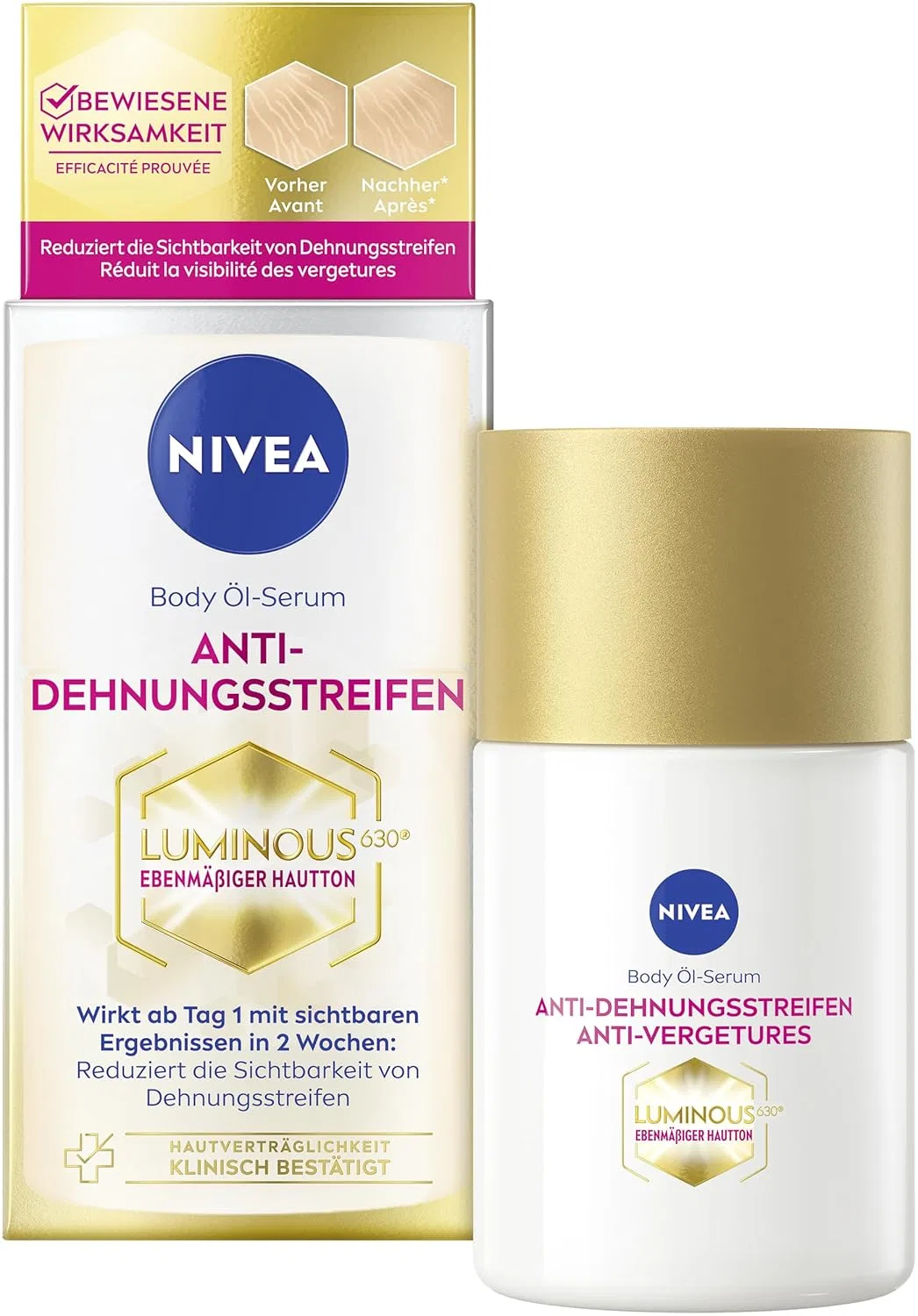 Масло-сыворотка для тела «LUMINOUS630 Anti-Dehnungsstreifen» от NIVEA Nivea