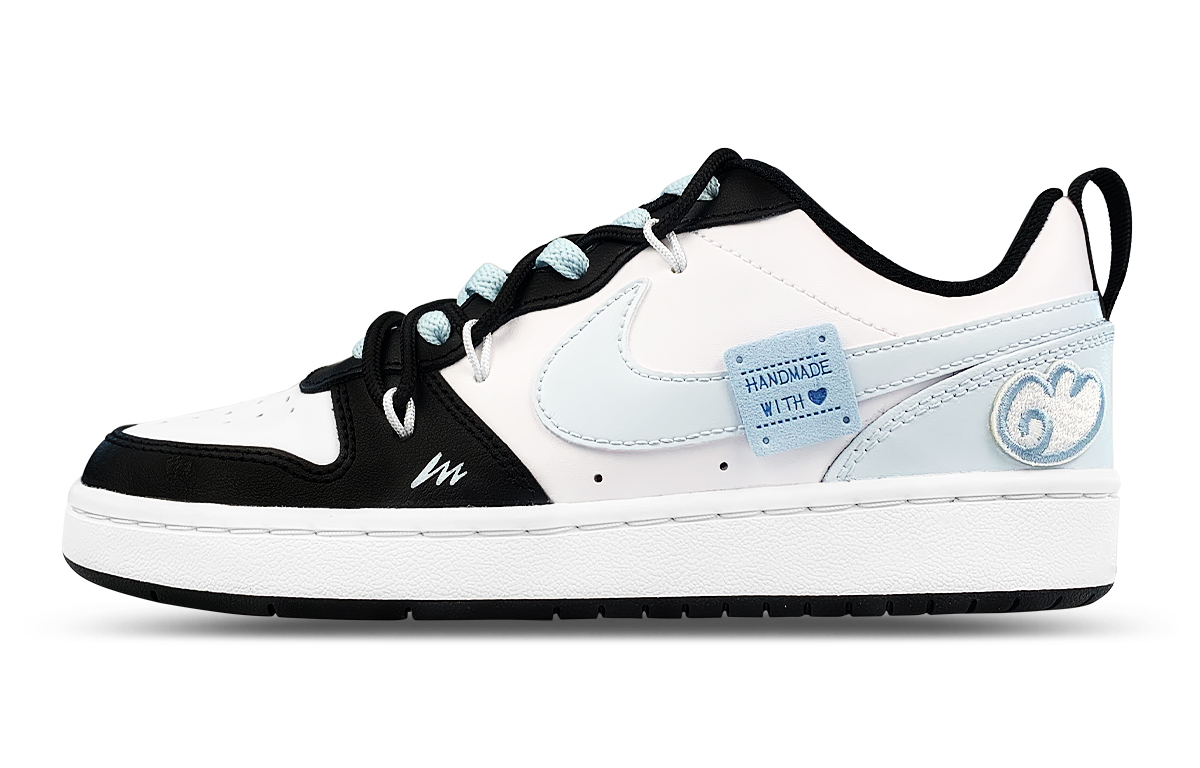 

Кроссовки Nike Court Borough Skateboarding Shoes Women's Low-top White/Black/Blue, синий