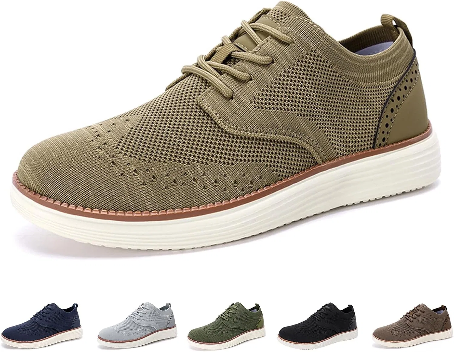 Мужские лоферы дышащие, Khaki XDFVC