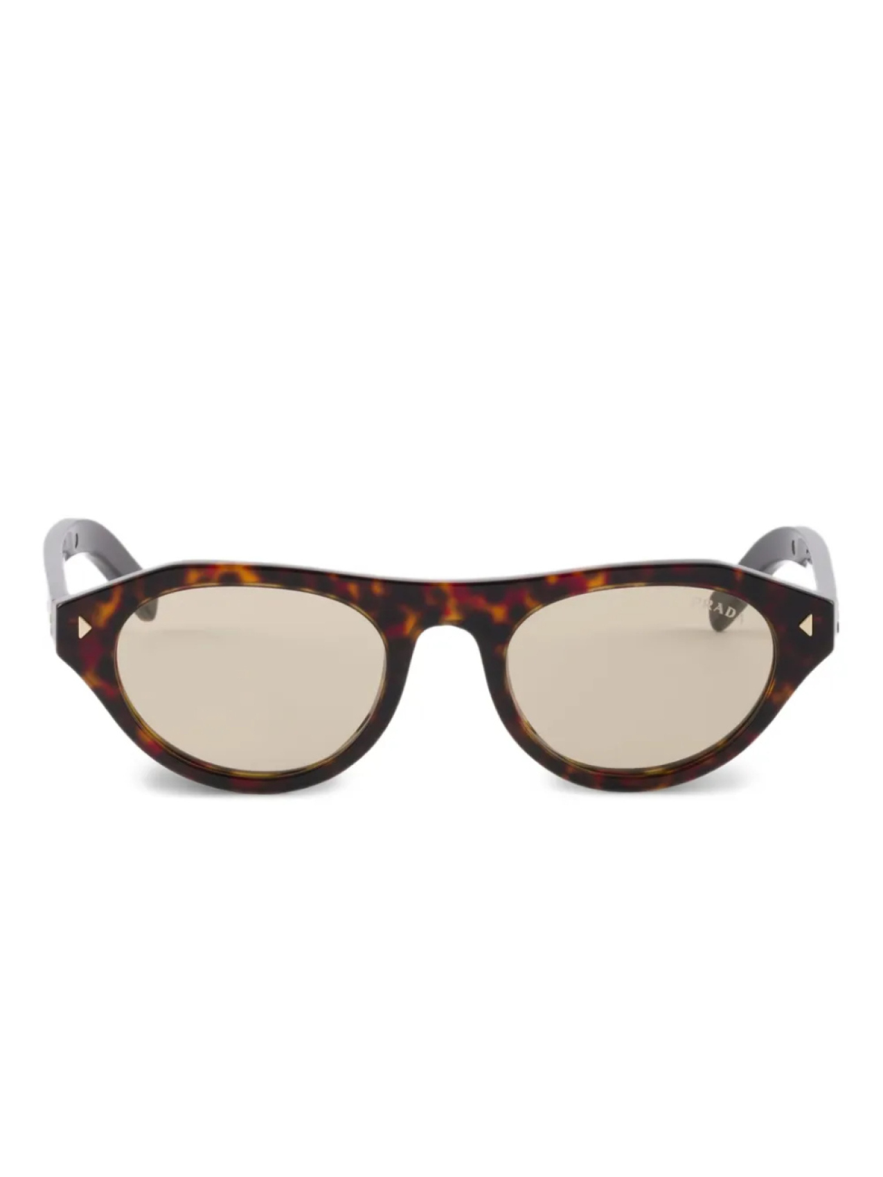 

Prada Eyewear солнцезащитные очки с заклепками, коричневый