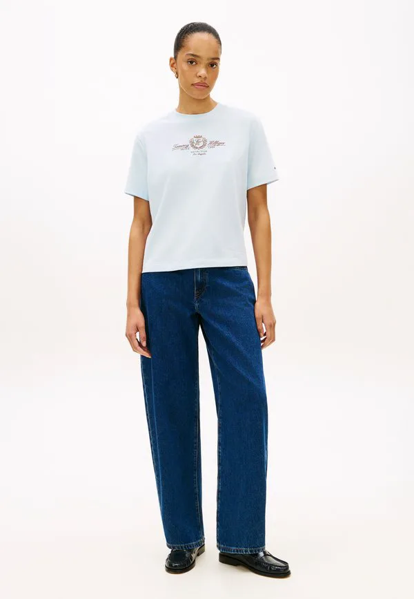 Футболка свободного кроя с вышитым логотипом crest. Tommy Hilfiger, Keepsake Blue — фото 2