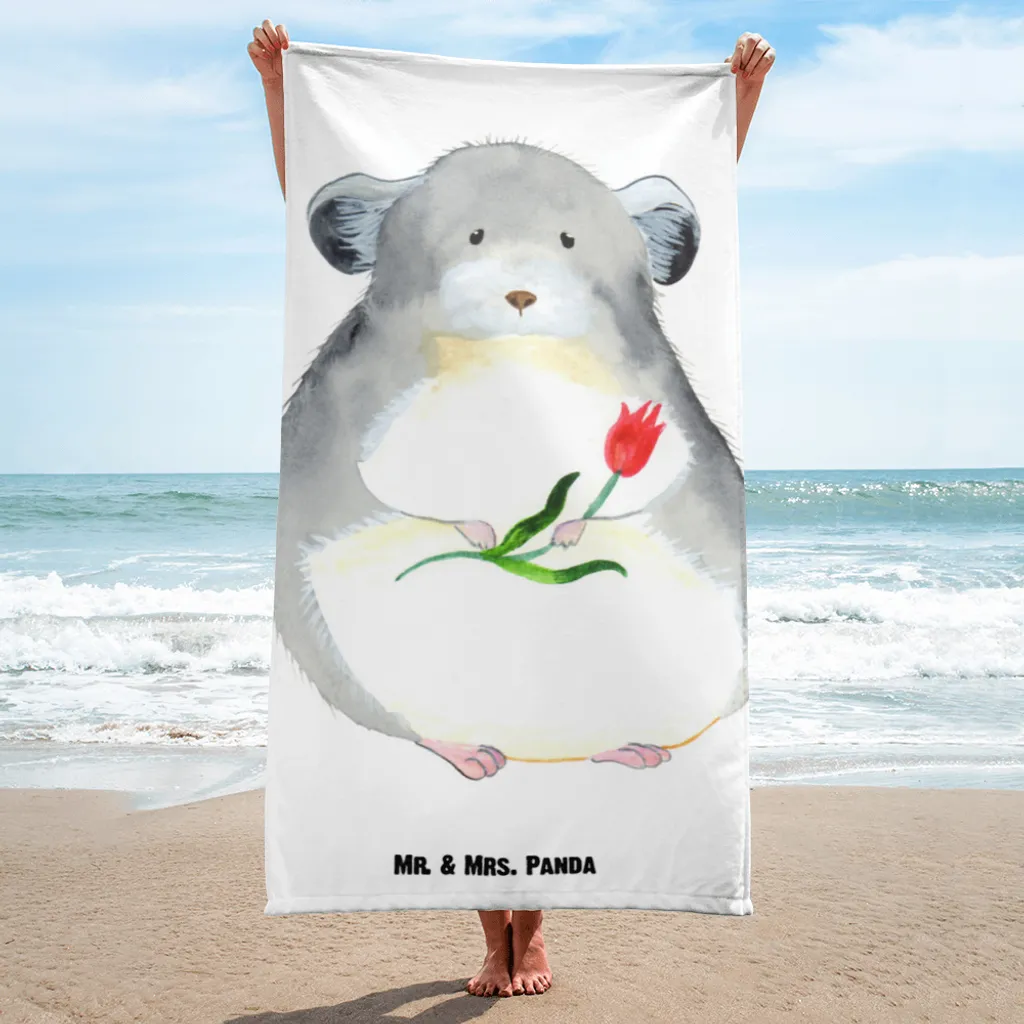 

Пляжное полотенце Mr. & Mrs. Panda, белый