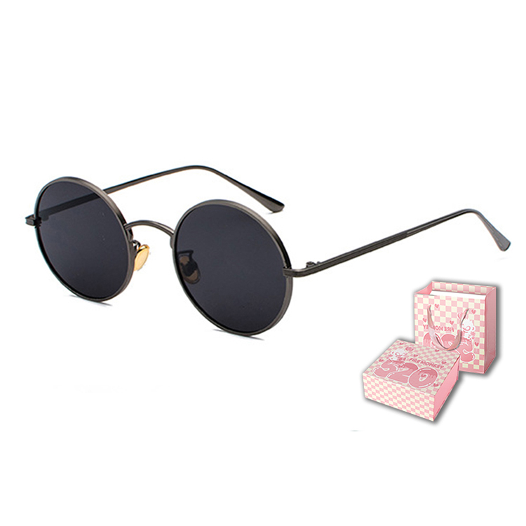 

FireMonkey Унисекс круглые солнцезащитные очки из сплава, Black Frame Black Gray (520 Box)