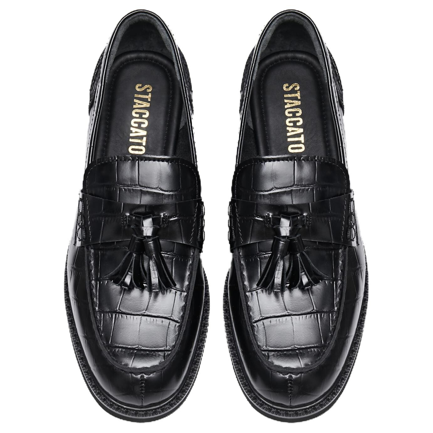 Лоферы женские Truffle Black Staccato — фото 4