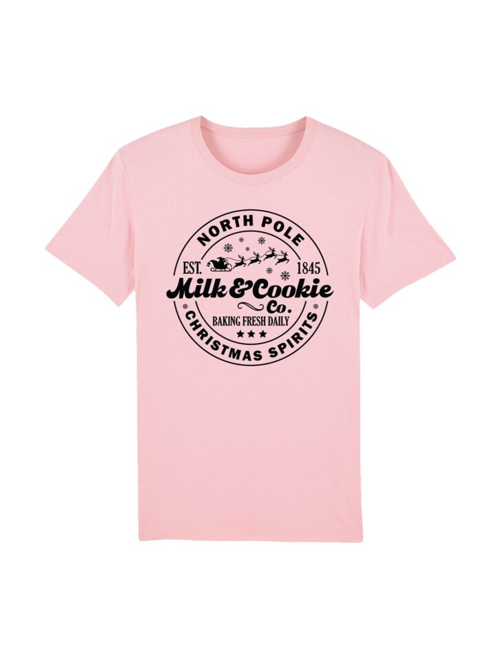 

Футболка F4NT4STIC T-Shirt Milk and Cookie Bakery Retro Weihnachten, цвет cotton pink