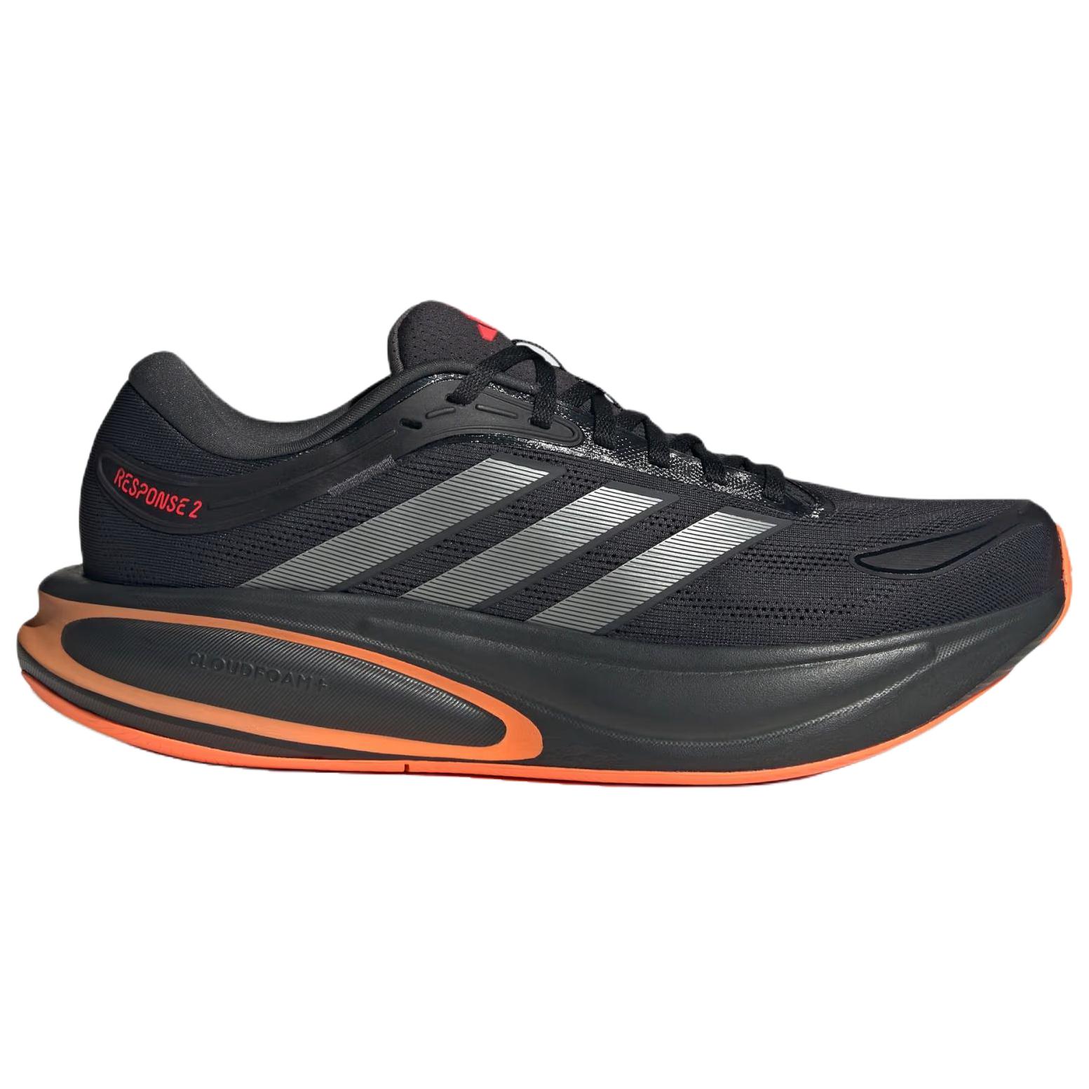 Adidas Response 20 Breathable Support Rebound Running Shoes мужские черные silver — фото 3