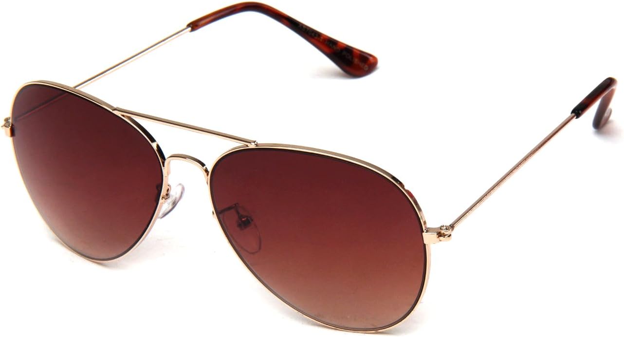 

Newbee Fashion - Классические солнцезащитные очки-авиаторы с зеркальными линзами, металлической оправой, для мужчин и женщин, с защитой от УФ-излучения Newbee Fashion Sunglasses, Gold/Brown 2