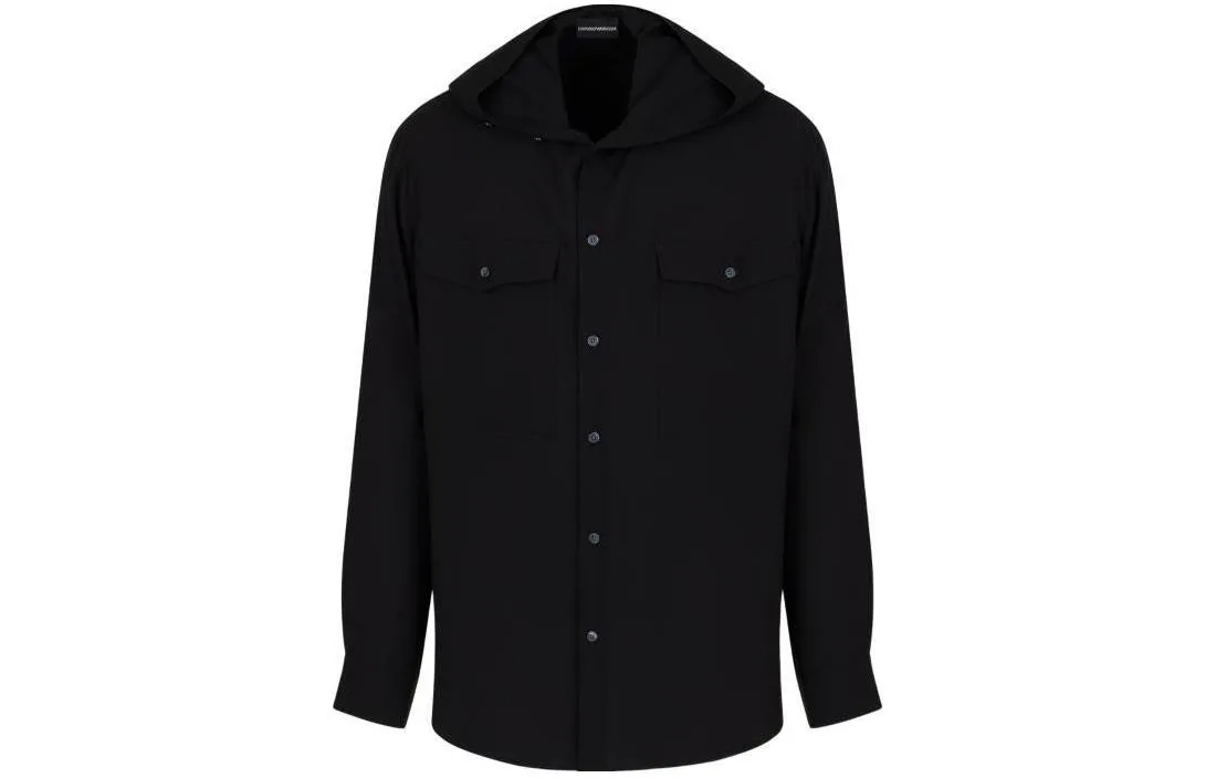 EMPORIO ARMANI Asv Lyocell Comfort Fit худи мужская black