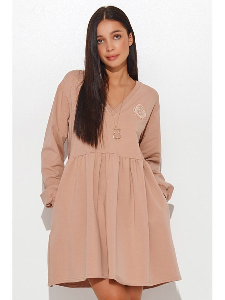 

Короткое платье numinou Kleid, бежевый