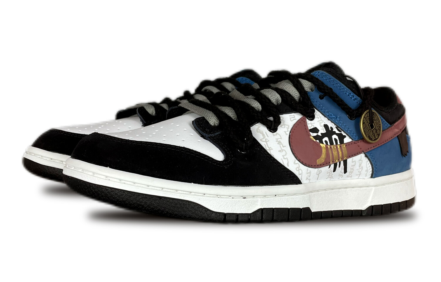 

Кроссовки Nike Dunk Skateboarding Shoes Unisex Low-top Blue/white, черный