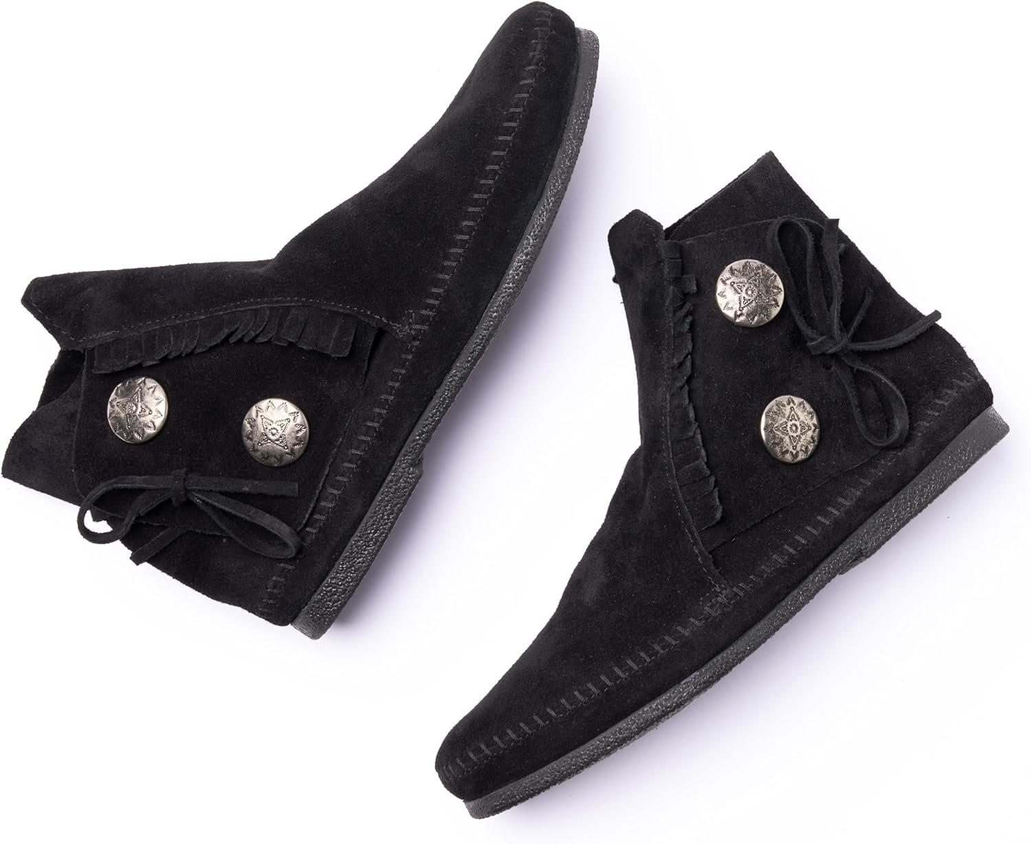 Мужские ботинки Minnetonka с мягкой и жесткой подошвой на пуговицах, черный — фото 2