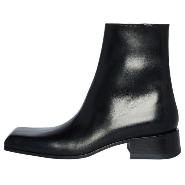 

Кроссовки square toe ankle boots 'black leather' Balenciaga, черный