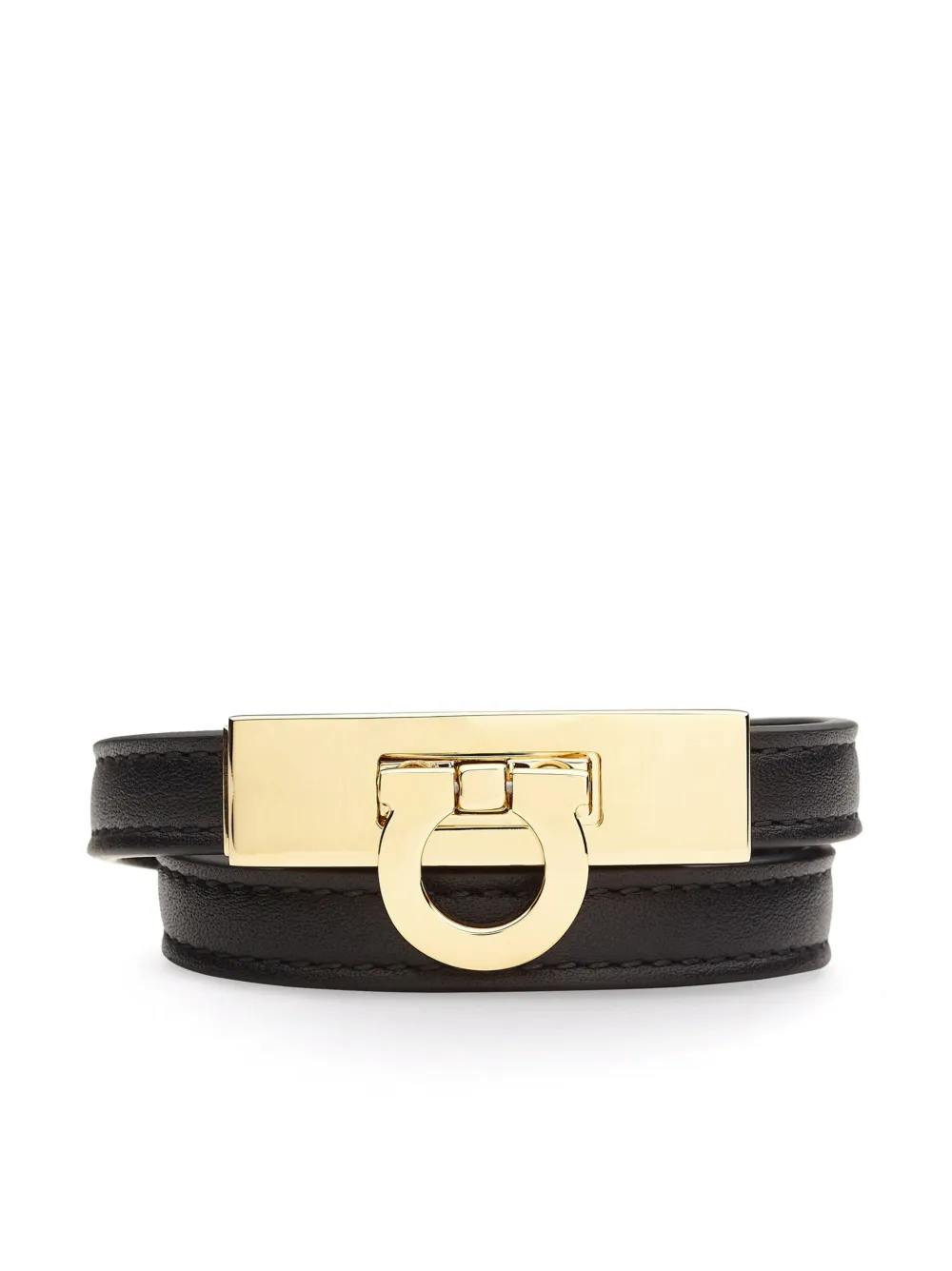 

Браслет с декором Gancini Ferragamo, черный