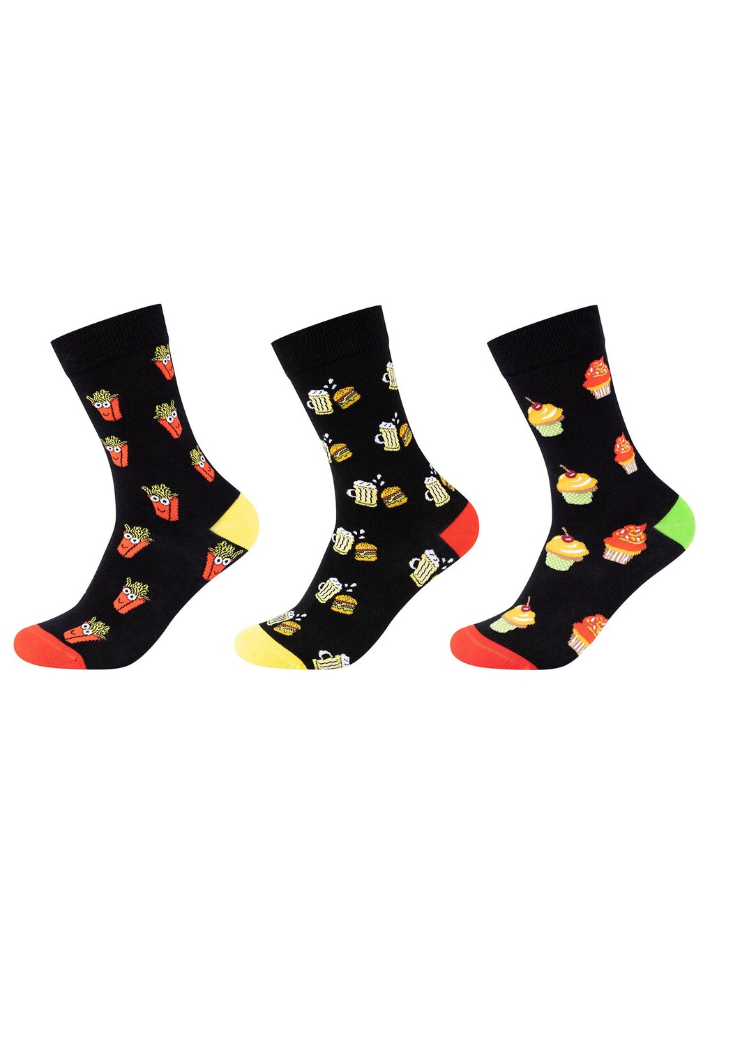 

Носки Fun Socks 3 шт motifs, красный