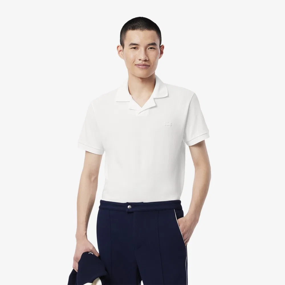 Футболка-поло Lacoste Camp Collar мужская с коротким рукавом, белый