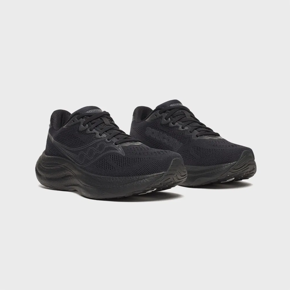 Мужские широкие беговые кроссовки Saucony Ride 19 Wide, тройной чёрный