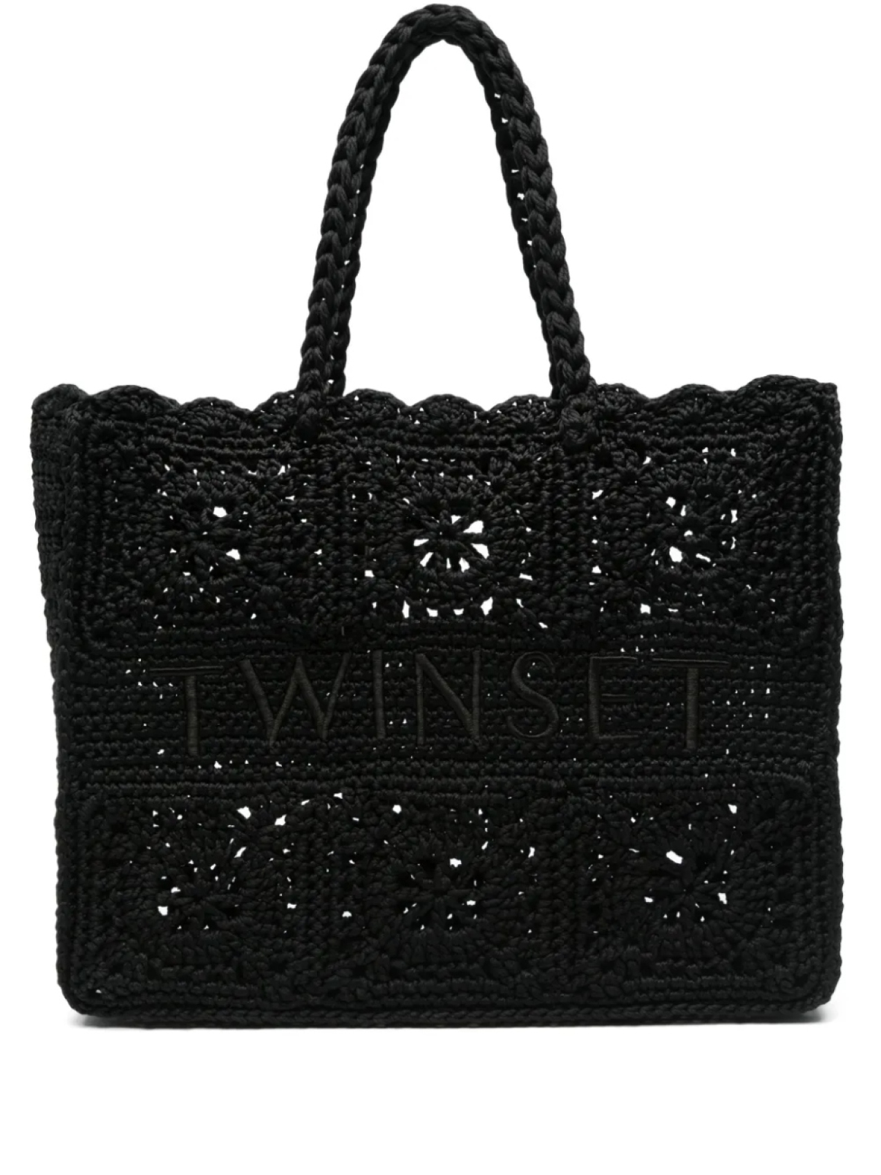 

Сумка-тоут TWINSET крючком, черный